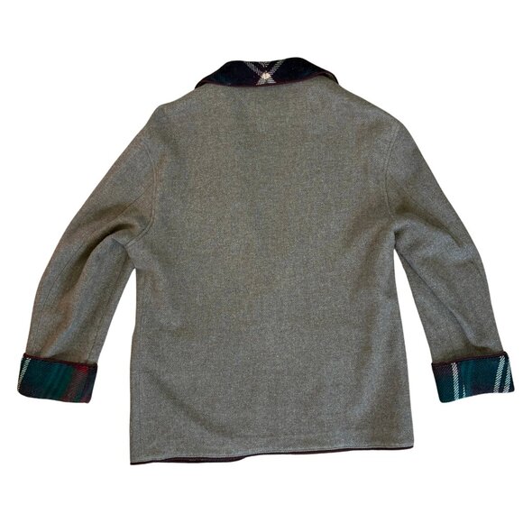 137. RALPH LAUREN Vintage 90s Blue Label Wool Woven Plaid Jacket EUC Sz 8 - Picture 3 of 3